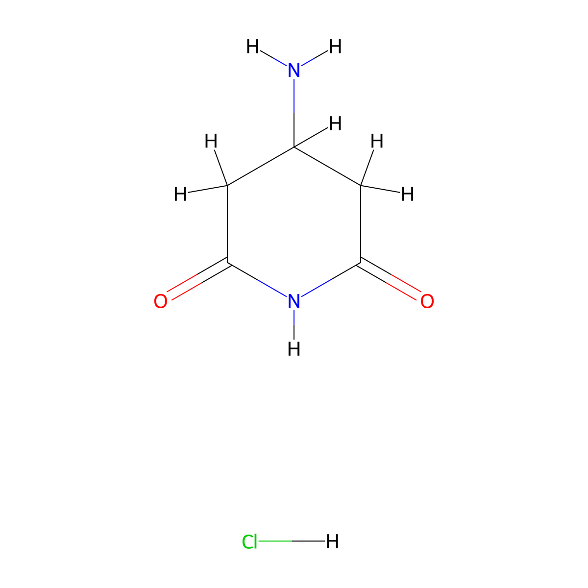 4-Aminopiperidine-2,6-dione hydrochloride molecular structure, CAS 1957235-82-3