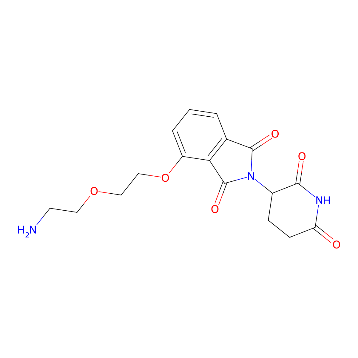Thalidomide-PEG2-NH2 molecular structure, CAS 1957235-94-7