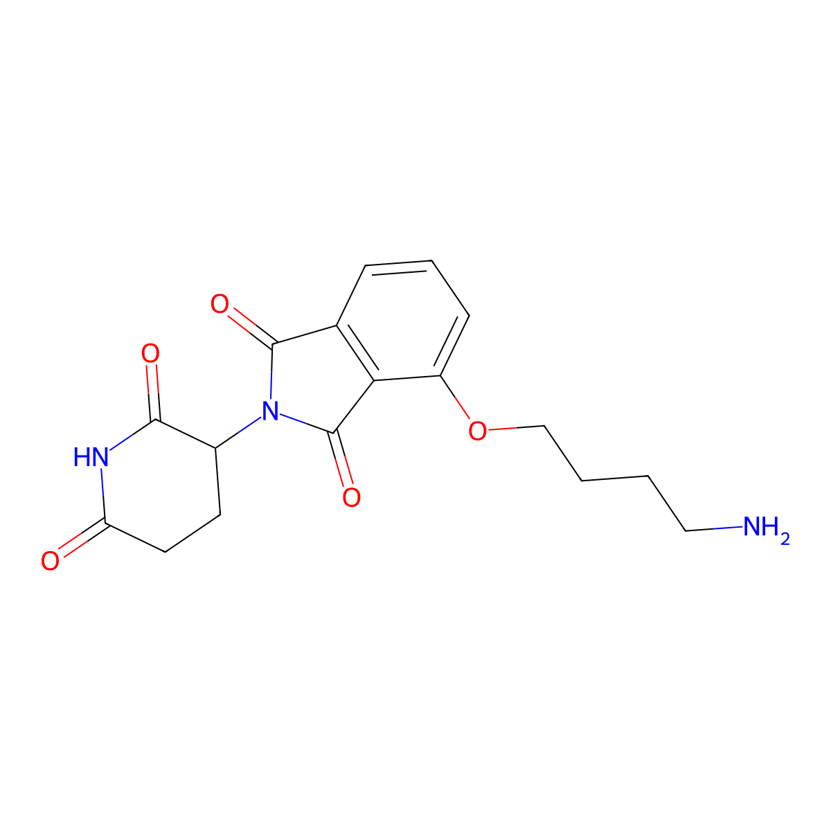 Thalidomide-O-C4-NH2 molecular structure, CAS 1957235-96-9