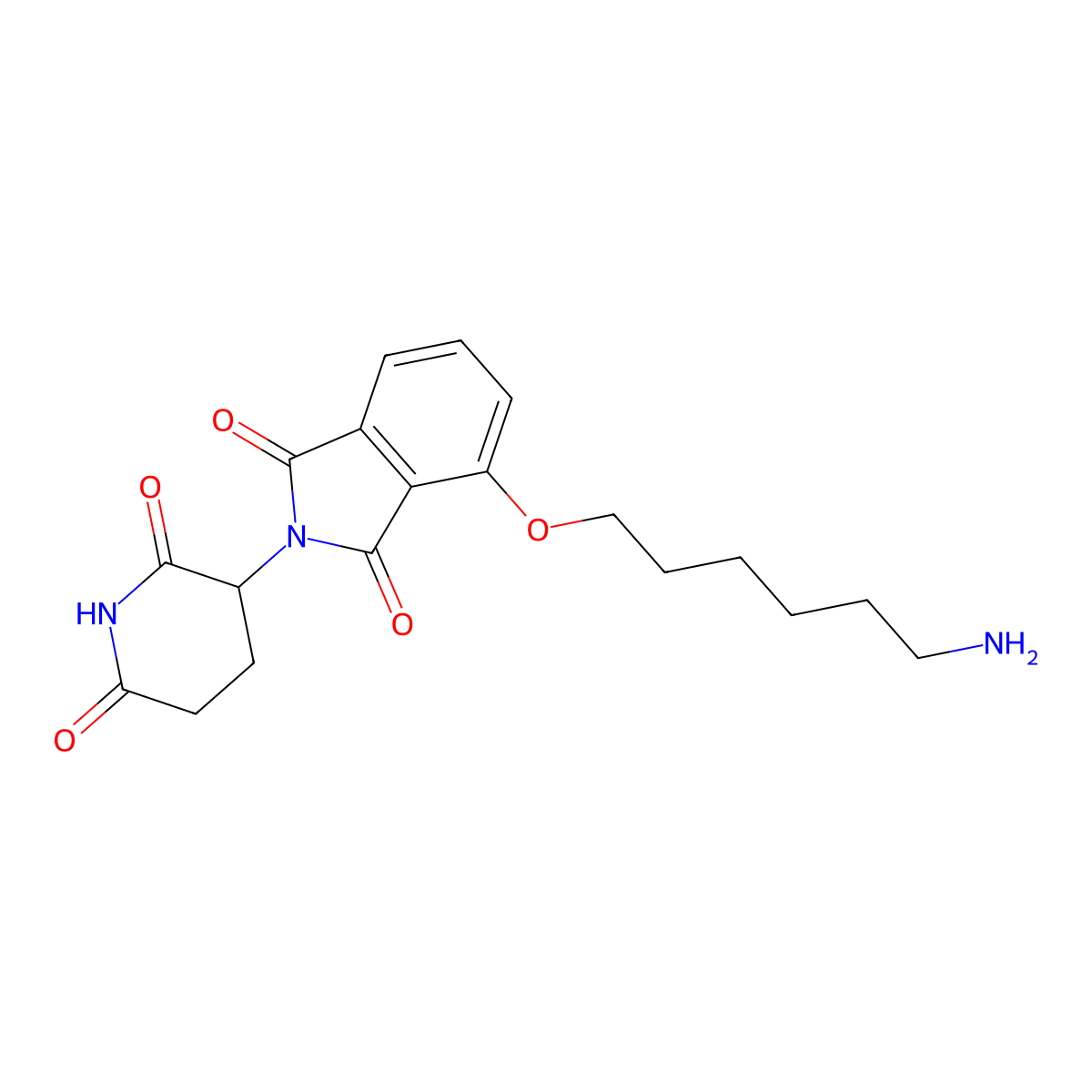 Thalidomide-O-C6-NH2 molecular structure, CAS 1957235-98-1