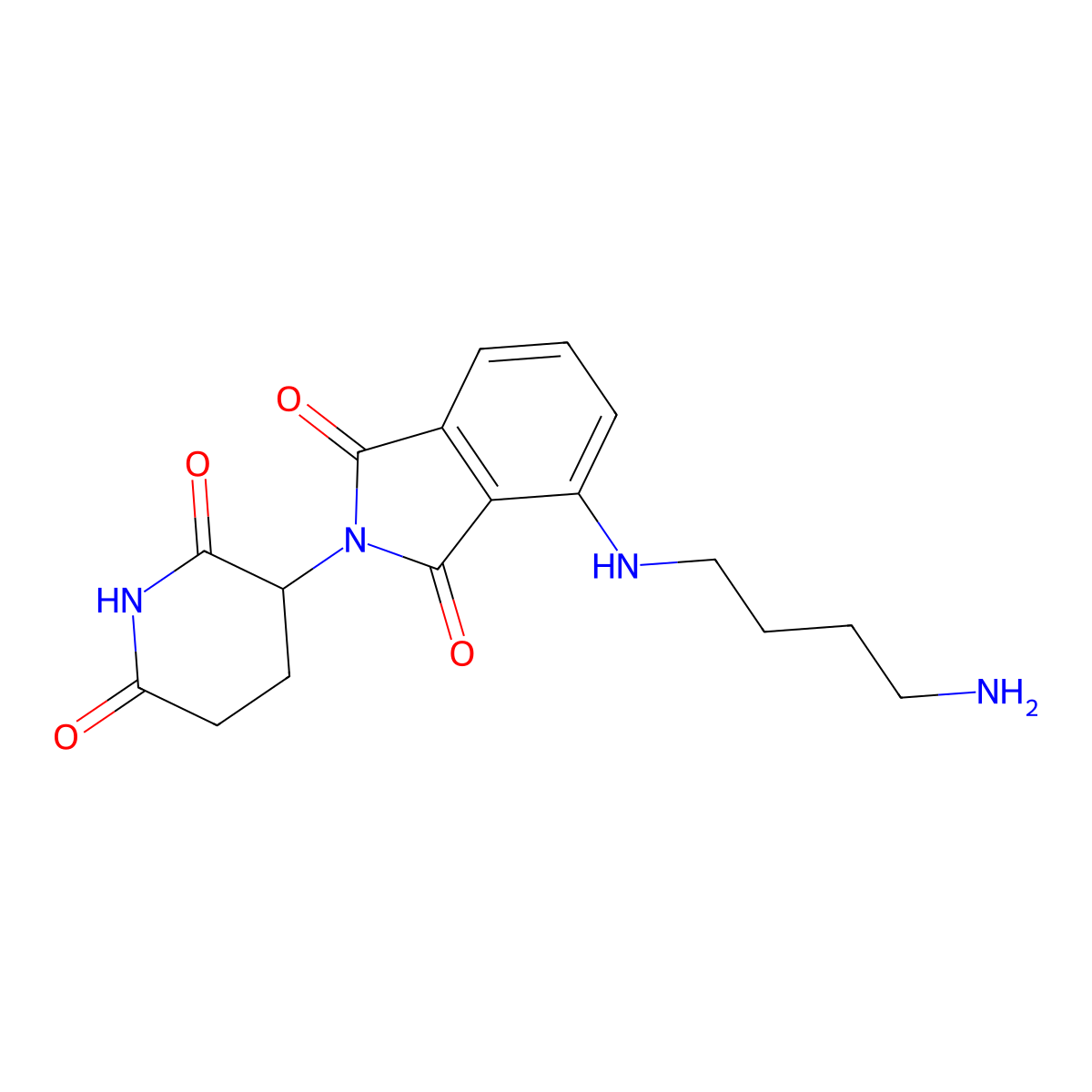 Pomalidomide-C4-NH2 molecular structure, CAS 1957236-34-8