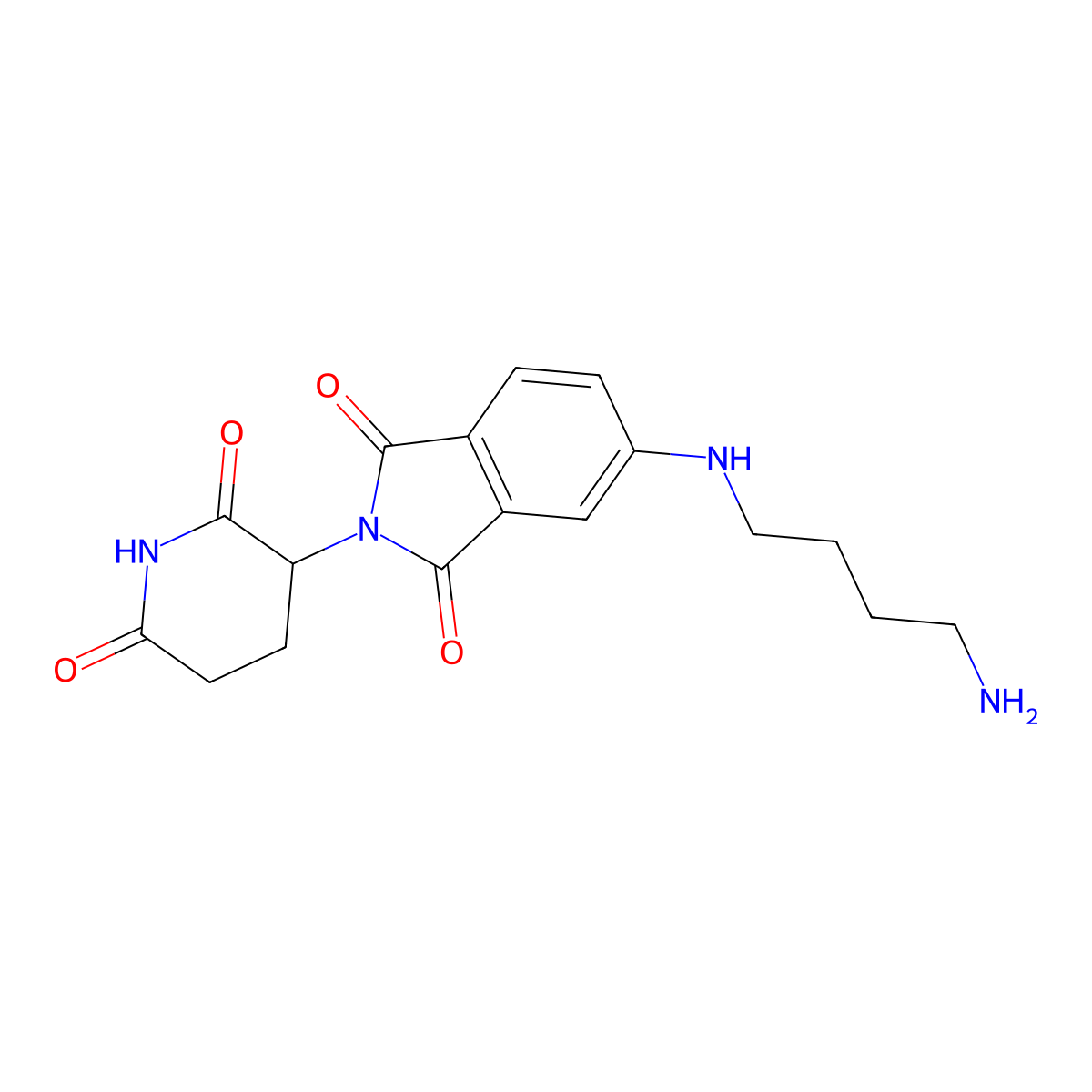 5-[(4-aminobutyl)amino]-2-(2,6-dioxopiperidin-3-yl)-2,3-dihydro-1H-isoindole-1,3-dione molecular structure, CAS 1957236-35-9