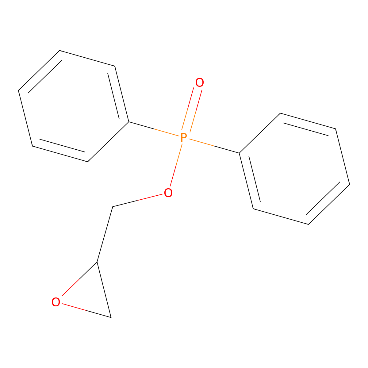 Glycidyl diphenylphosphinate molecular structure, CAS 195726-46-6