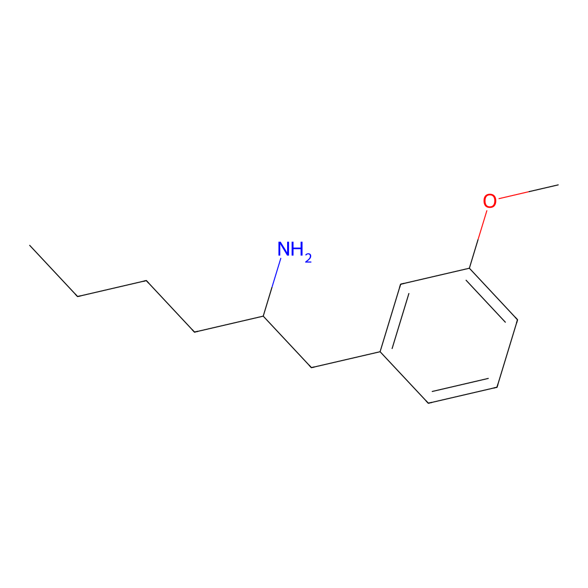 1-(3-Methoxyphenyl)hexan-2-amine molecular structure, CAS 195731-20-5