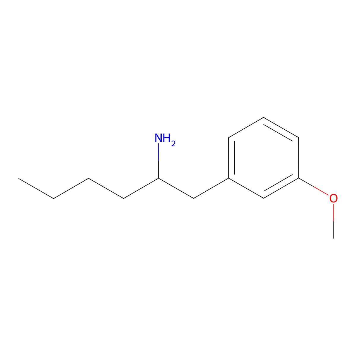 1-(3-Methoxyphenyl)hexan-2-amine molecular structure, CAS 195731-20-5