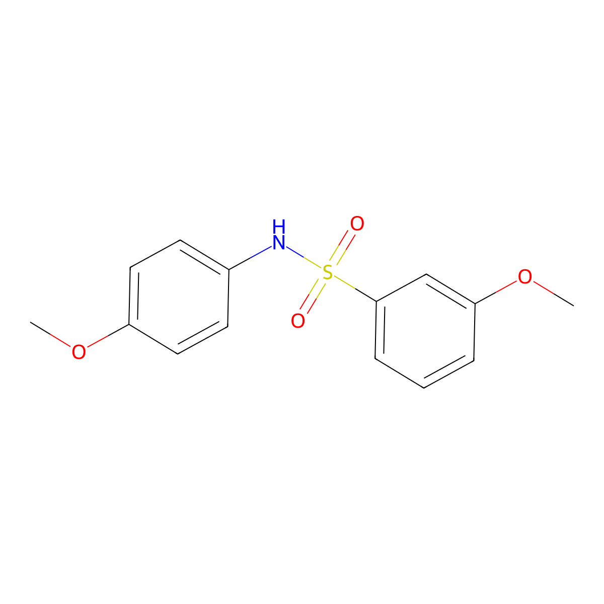 3-methoxy-N-(4-methoxyphenyl)benzenesulfonamide molecular structure, CAS 195738-20-6
