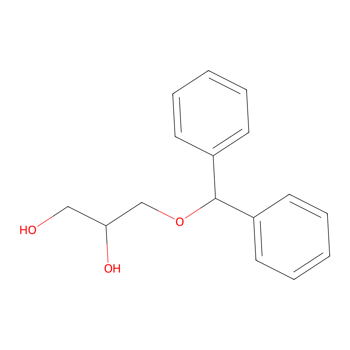 3-(Diphenylmethoxy)-1,2-propanediol molecular structure, CAS 19574-66-4