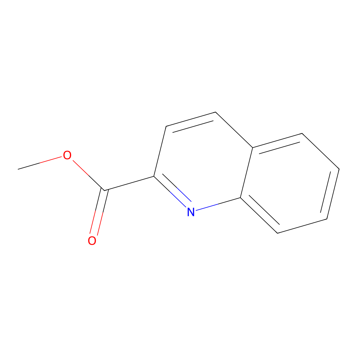 Methyl quinoline-2-carboxylate molecular structure, CAS 19575-07-6