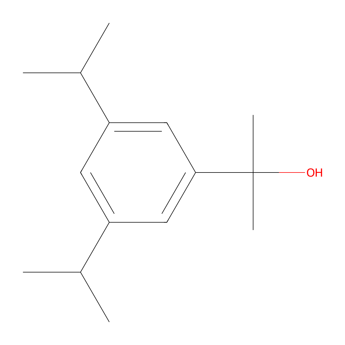 alpha,alpha-Dimethyl-3,5-bis(1-methylethyl)benZenemethanol molecular structure, CAS 19576-36-4