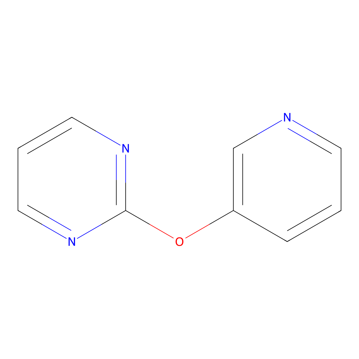 2-(Pyridin-3-yloxy)pyrimidine molecular structure, CAS 19577-18-5