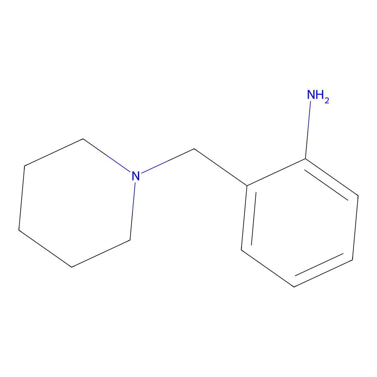 2-((Piperidin-1-yl)methyl)aniline molecular structure, CAS 19577-83-4
