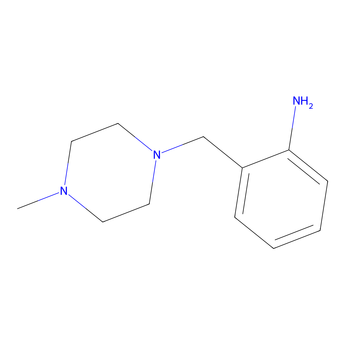 2-[(4-Methylpiperazin-1-yl)methyl]aniline molecular structure, CAS 19577-84-5