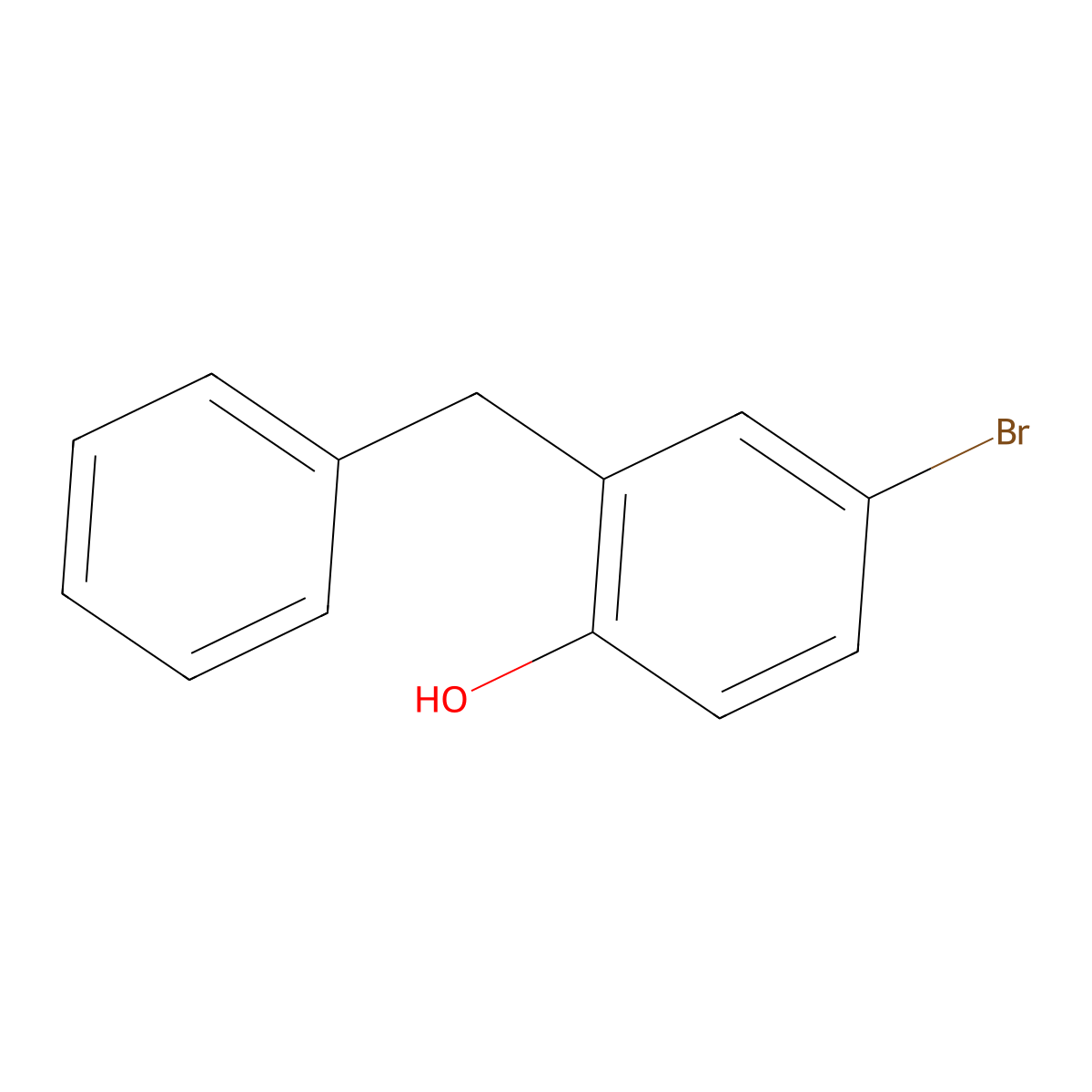2-Benzyl-4-bromophenol molecular structure, CAS 19578-80-4