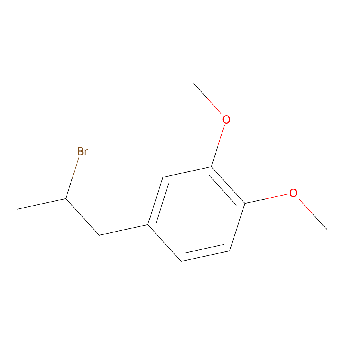 4-(2-Bromopropyl)-1,2-dimethoxybenzene molecular structure, CAS 19578-93-9