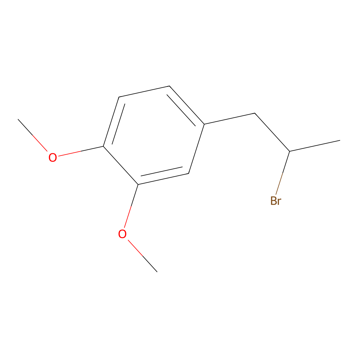 4-(2-Bromopropyl)-1,2-dimethoxybenzene molecular structure, CAS 19578-93-9