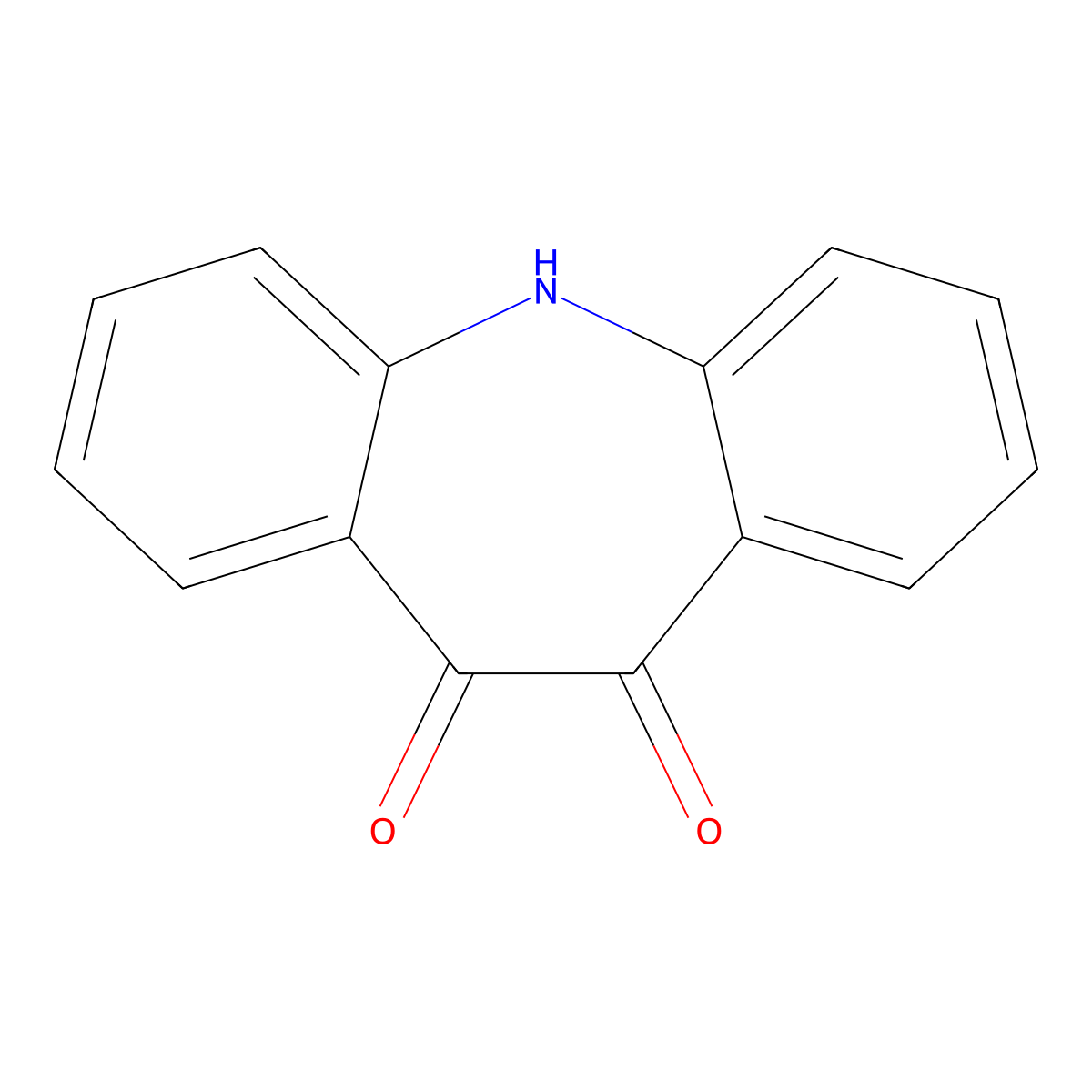 Dibenzazepine-10,11-dione molecular structure, CAS 19579-83-0