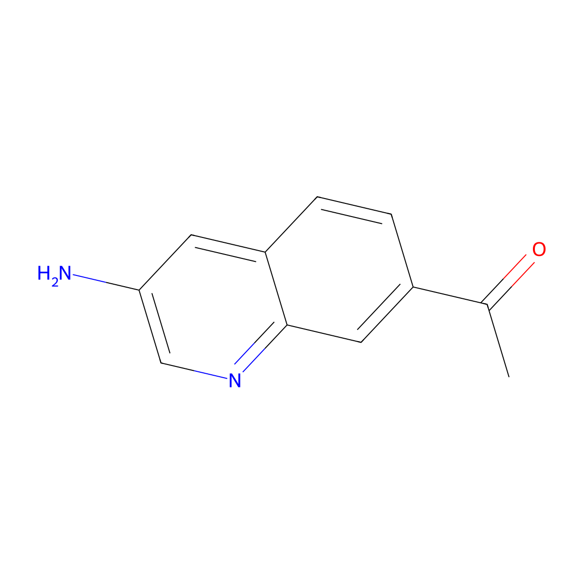 1-(3-Aminoquinolin-7-yl)ethanone molecular structure, CAS 1958063-12-1