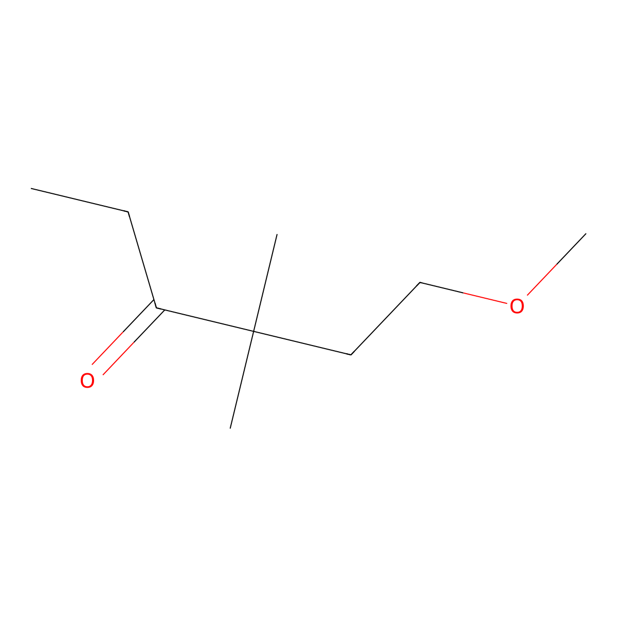 6-Methoxy-4,4-dimethylhexan-3-one molecular structure, CAS 1958064-77-1