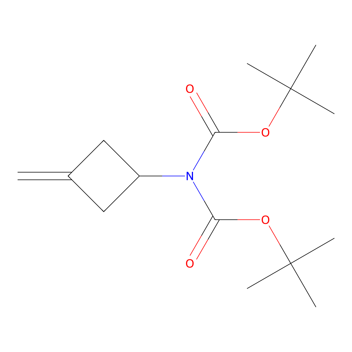 Imidodicarbonic acid, 2-(3-methylenecyclobutyl)-, 1,3-bis(1,1-dimethylethyl) ester molecular structure, CAS 1958091-82-1