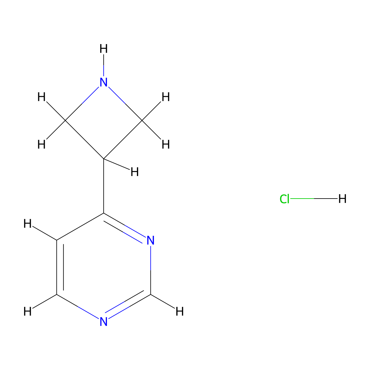 4-(azetidin-3-yl)pyriMidine hydrochloride molecular structure, CAS 1958100-36-1