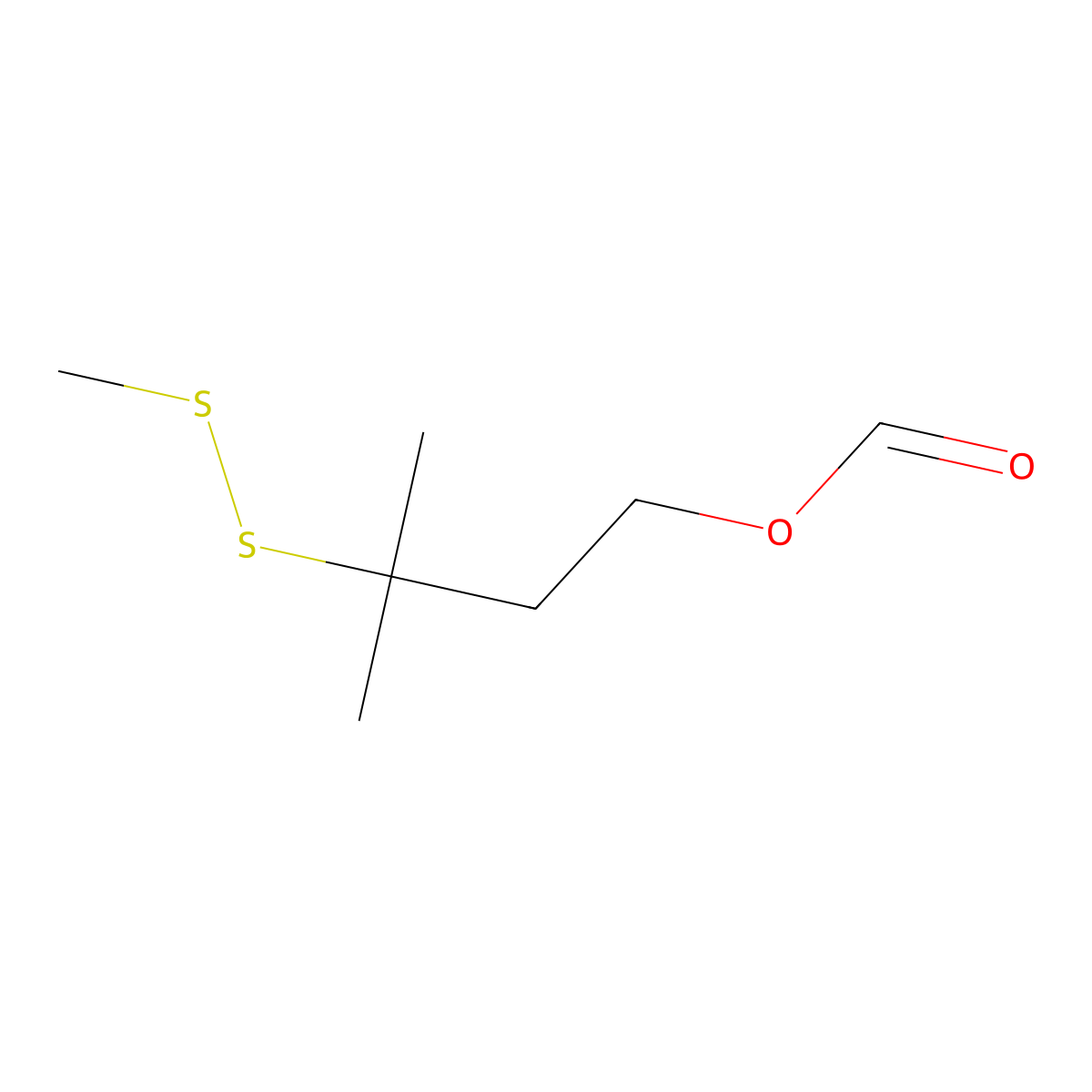 3-Methyl-3-(methyldisulfanyl)butyl formate molecular structure, CAS 1958100-48-5