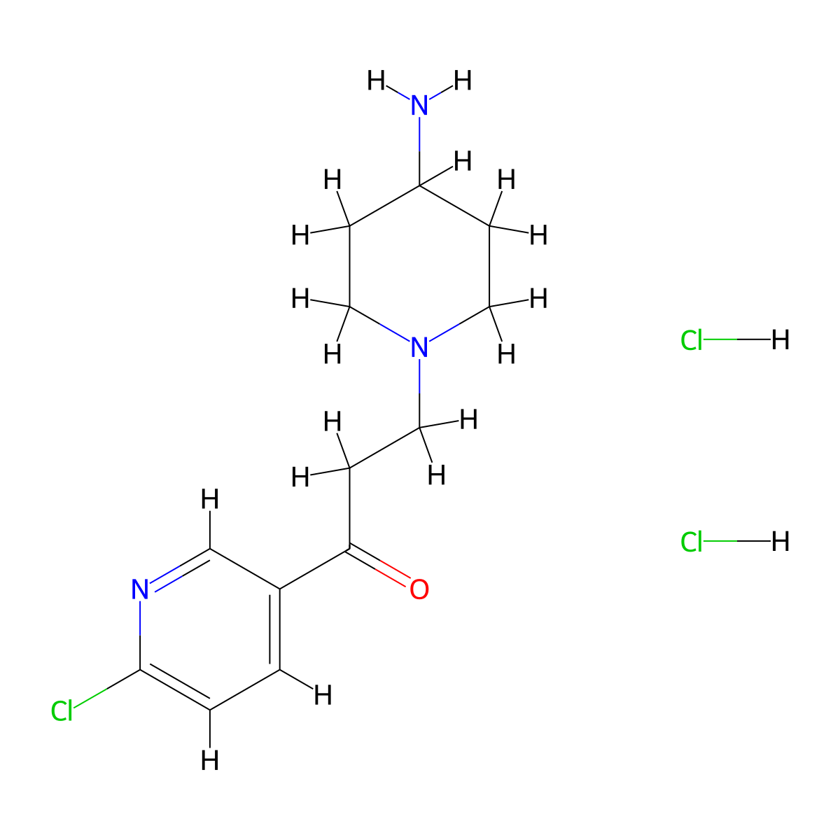 3-(4-Amino-piperidin-1-yl)-1-(6-chloro-pyridin-3-yl)-propan-1-one 2hcl molecular structure, CAS 1958100-62-3