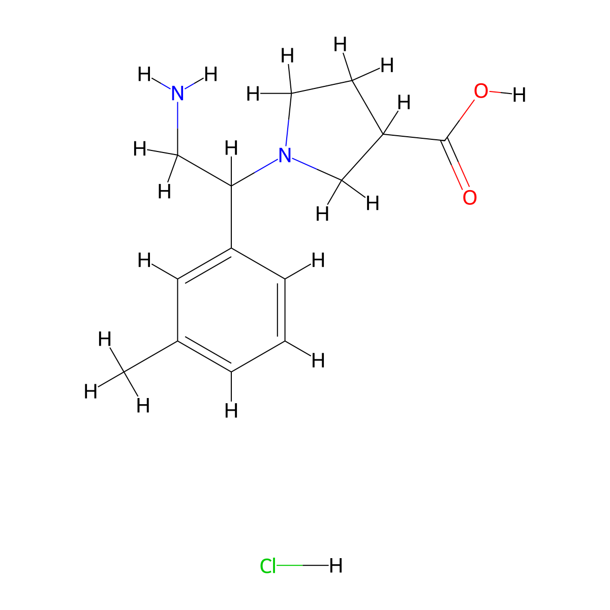 1-(2-Amino-1-m-tolyl-ethyl)-pyrrolidine-3-carboxylic acid hcl molecular structure, CAS 1958100-65-6