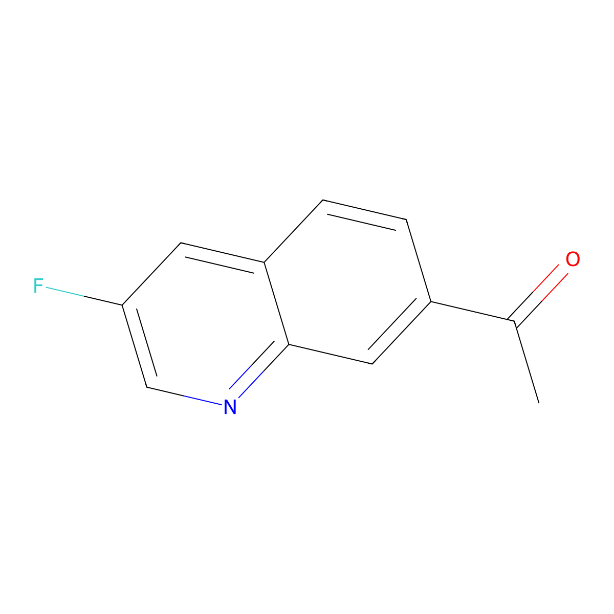 1-(3-Fluoroquinolin-7-yl)ethanone molecular structure, CAS 1958100-78-1