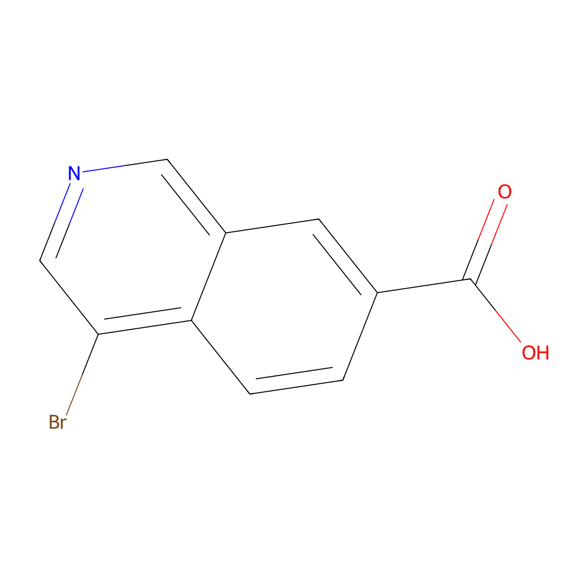 4-Bromoisoquinoline-7-carboxylic acid molecular structure, CAS 1958100-95-2