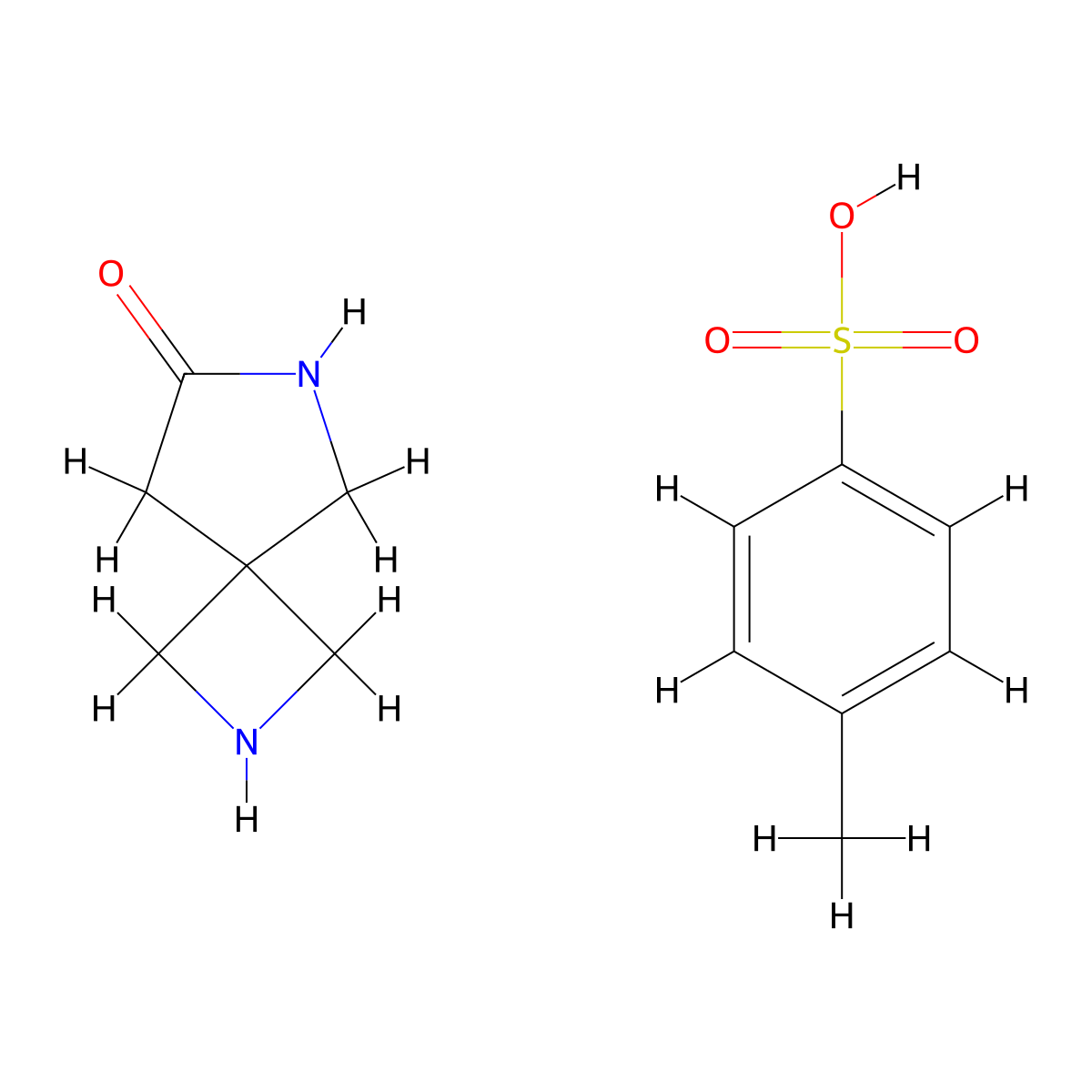 2,6-Diaza-spiro[3.4]octan-7-one toluene-4-sulfonic acid salt molecular structure, CAS 1958100-97-4