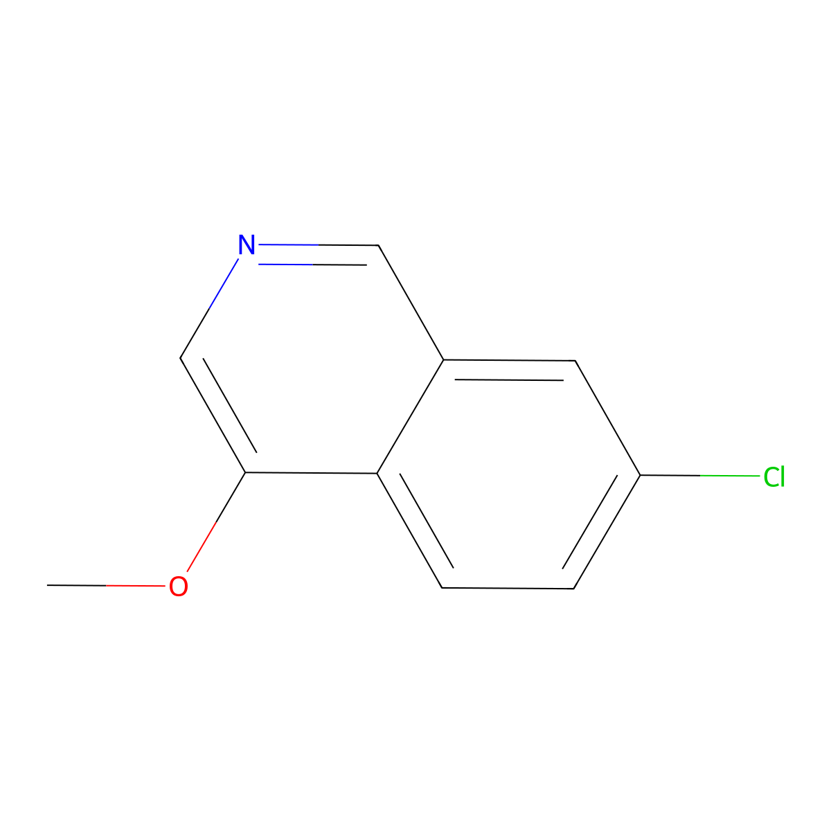 7-Chloro-4-methoxyisoquinoline molecular structure, CAS 1958101-00-2