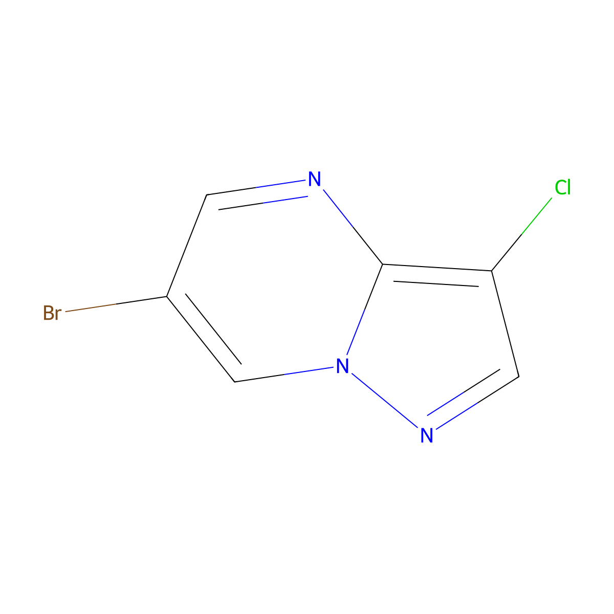 6-Bromo-3-chloropyrazolo(1,5-a)pyrimidine molecular structure, CAS 1958106-07-4