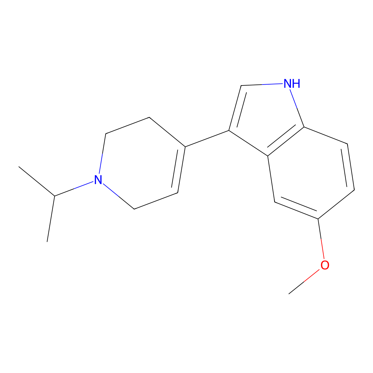3-(1-Isopropyl-1,2,3,6-tetrahydropyridin-4-yl)-5-methoxy-1H-indole molecular structure, CAS 1958106-15-4
