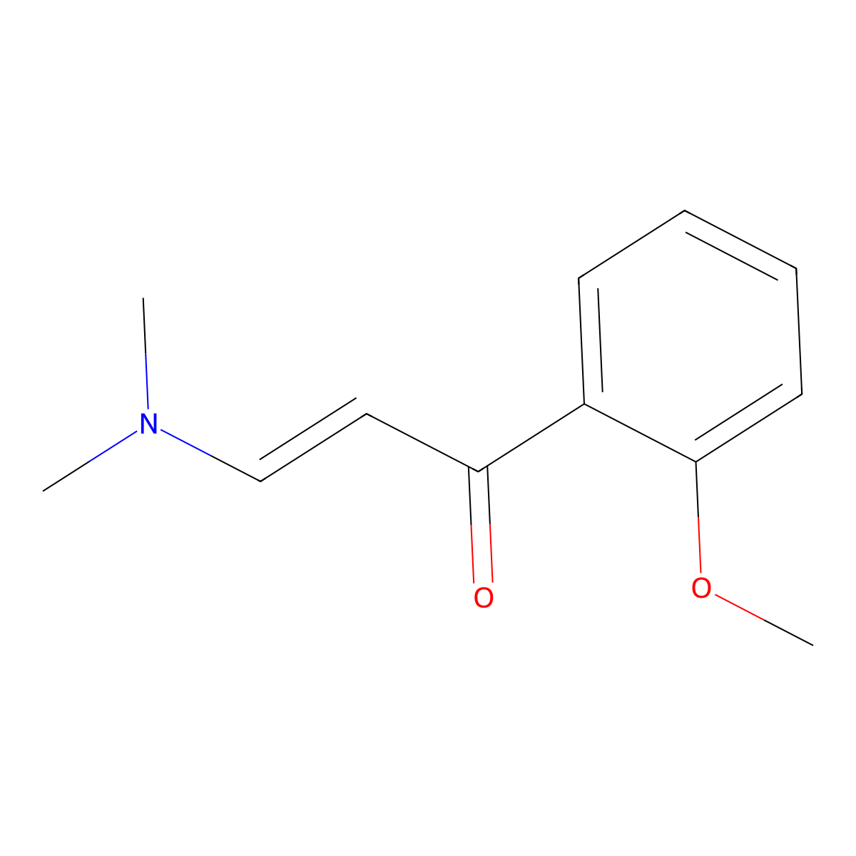 (2E)-3-(dimethylamino)-1-(2-methoxyphenyl)prop-2-en-1-one molecular structure, CAS 195813-59-3