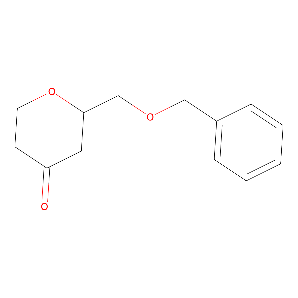 2-[(Benzyloxy)methyl]dihydro-2H-pyran-4(3H)-one molecular structure, CAS 195817-70-0