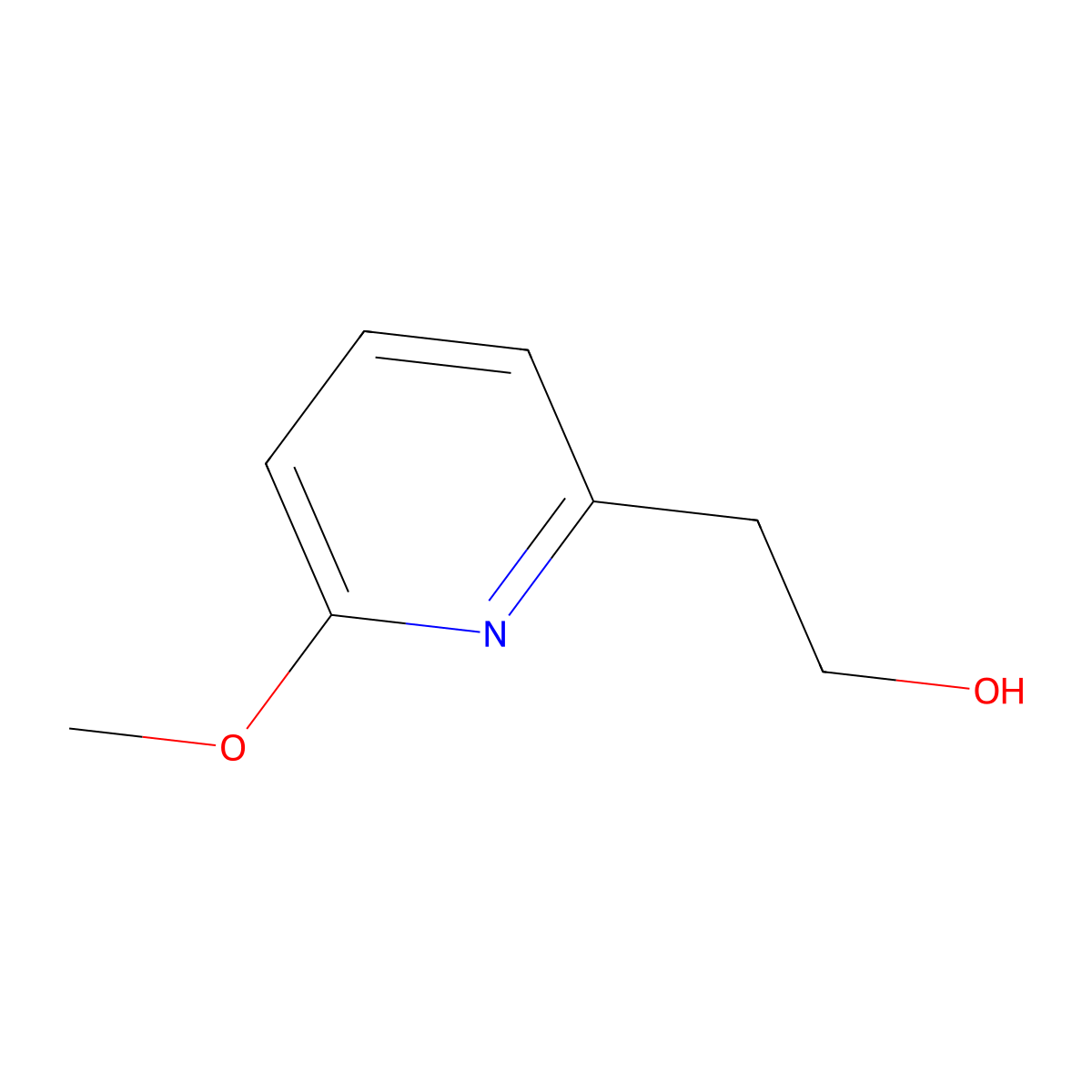 2-(6-Methoxypyridin-2-yl)ethan-1-ol molecular structure, CAS 195819-17-1