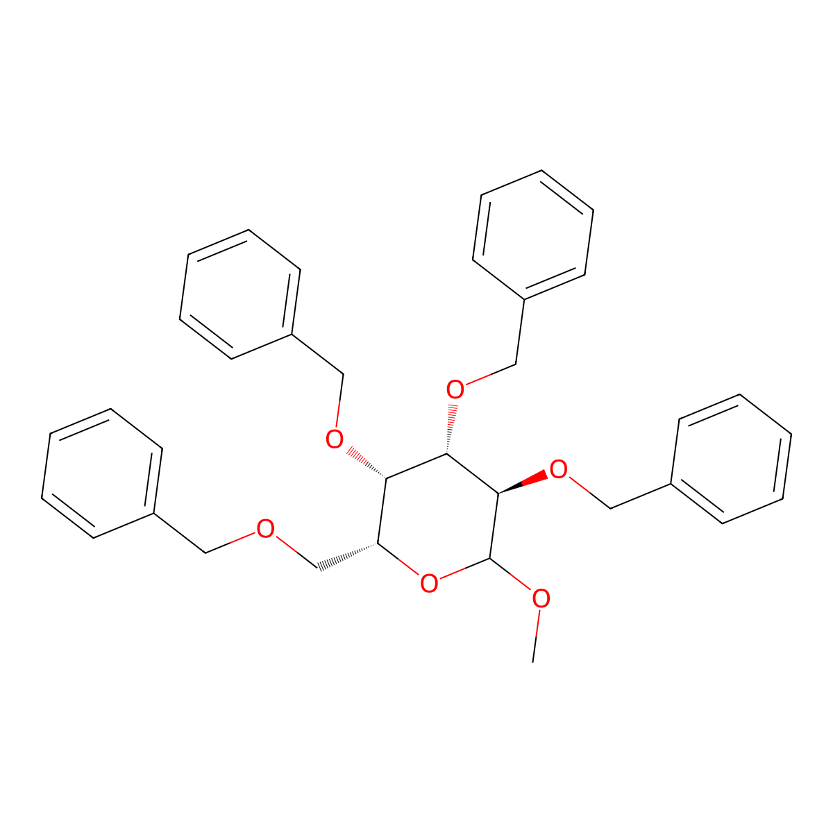 Methyl 2,3,4,6-tetra-O-benzyl-D-galactopyranoside molecular structure, CAS 195827-82-8
