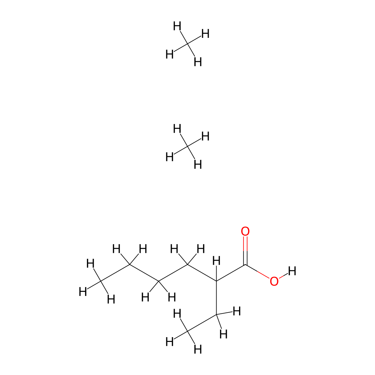 Hexanoic acid, 2-ethyl-, iron(2+) iron(3+) salt (1:?:?) molecular structure, CAS 19583-54-1