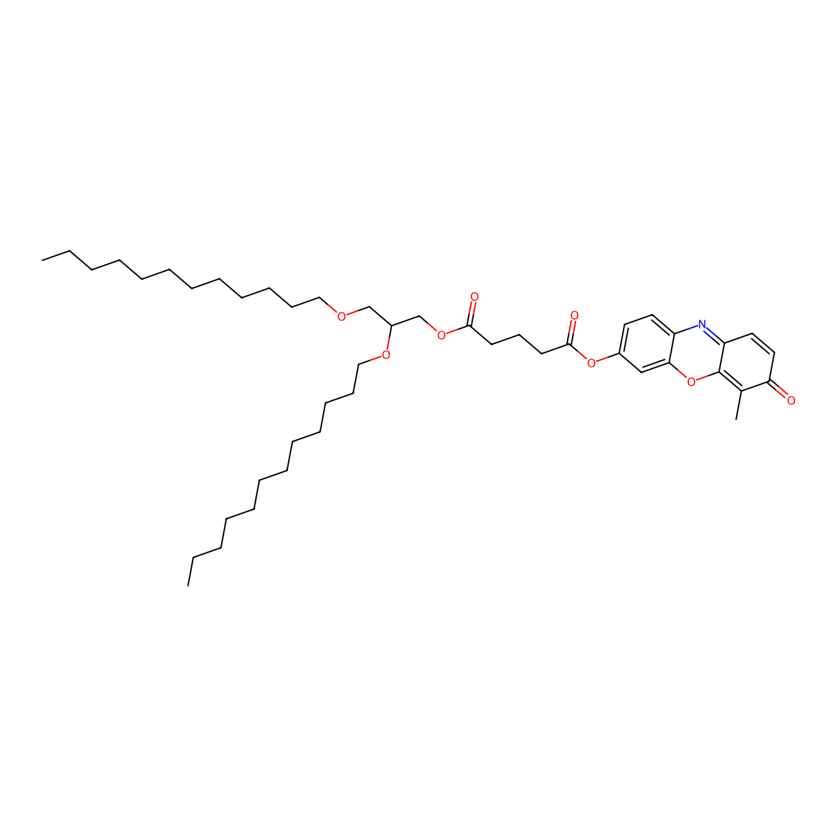 2,3-Bis(dodecyloxy)propyl 4-methyl-3-oxo-3H-phenoxazin-7-yl pentanedioate molecular structure, CAS 195833-46-6