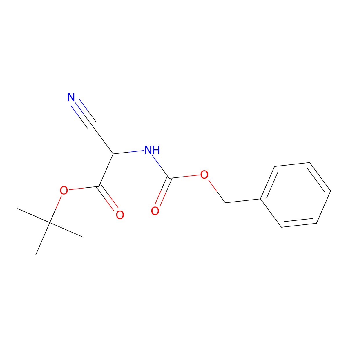 Tert-butyl 2-{[(benzyloxy)carbonyl]amino}-2-cyanoacetate molecular structure, CAS 195834-11-8
