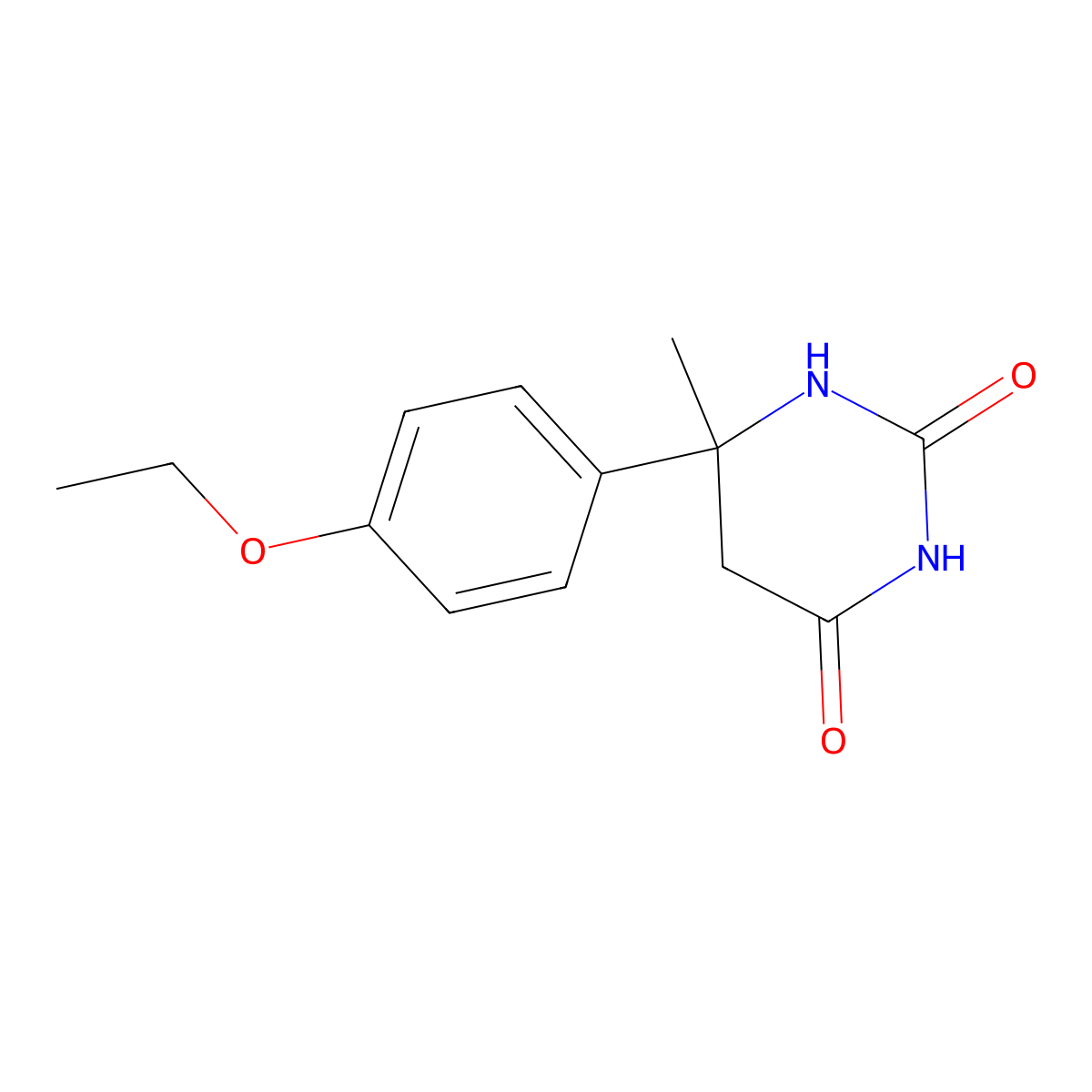 6-(4-Ethoxyphenyl)-6-methyl-1,3-diazinane-2,4-dione molecular structure, CAS 195865-57-7