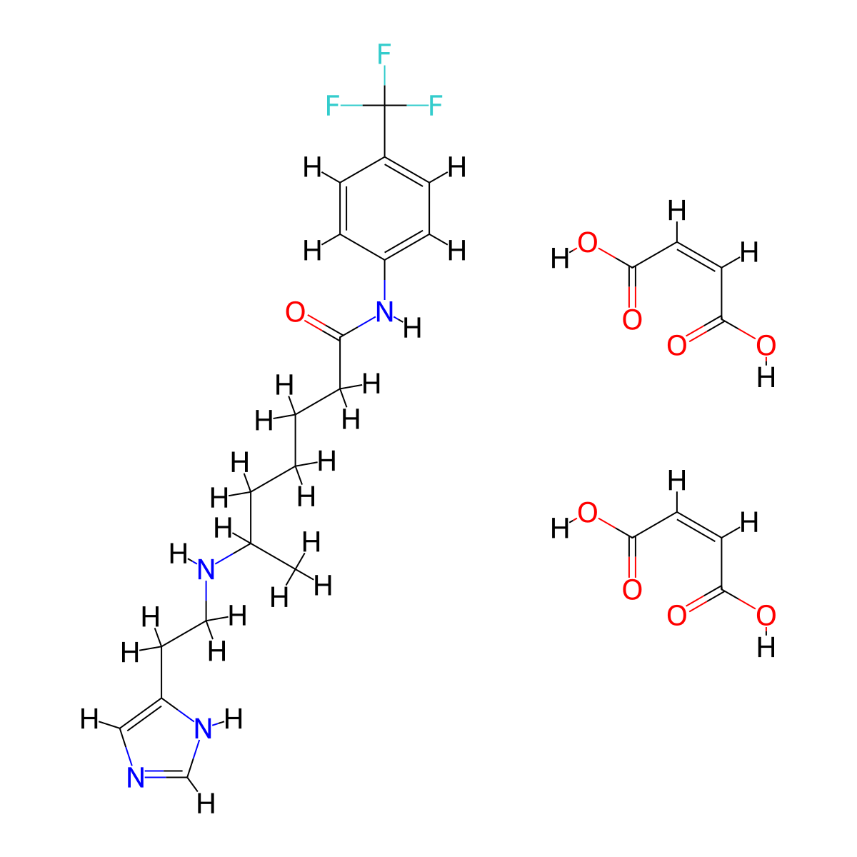 HTMT dimaleate molecular structure, CAS 195867-54-0