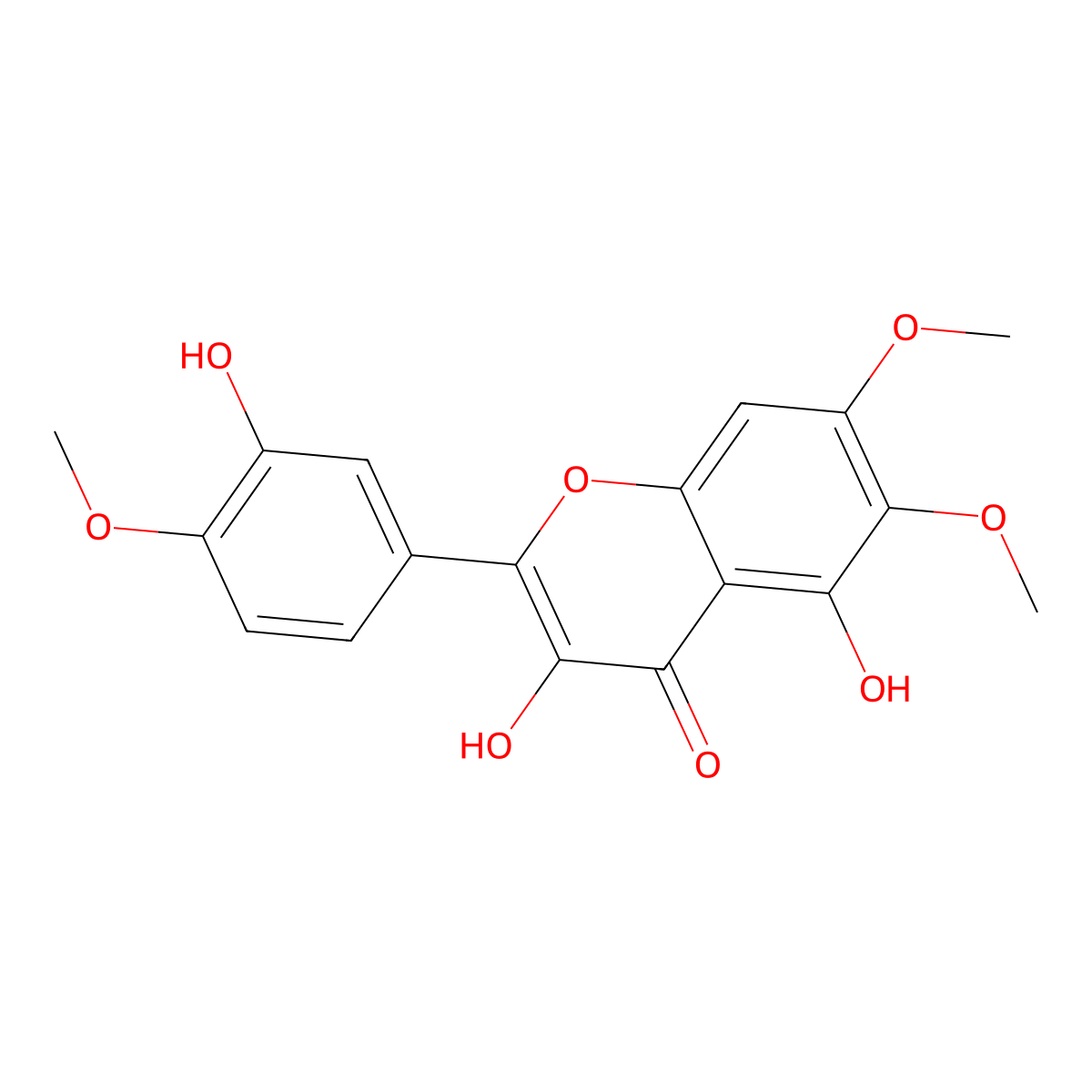 Eupatin molecular structure, CAS 19587-65-6