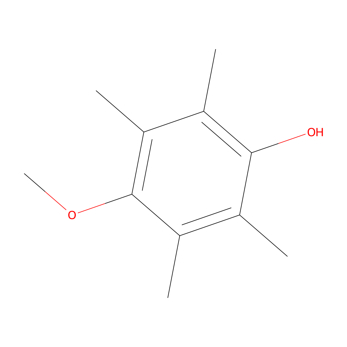 4-Methoxy-2,3,5,6-tetramethylphenol molecular structure, CAS 19587-93-0