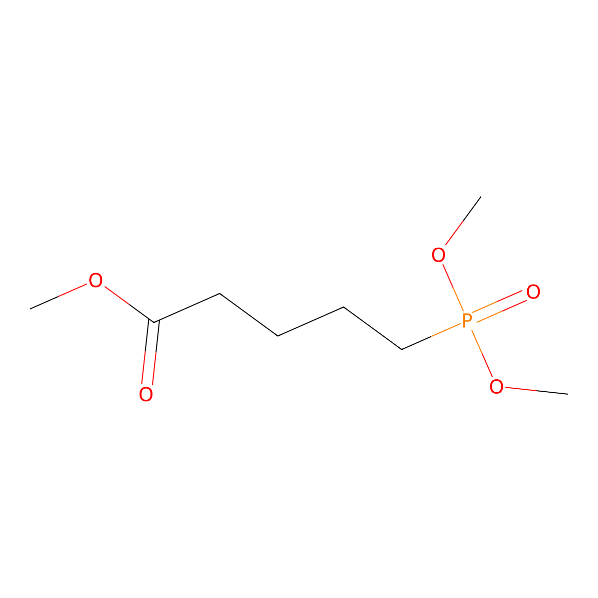 Methyl 5-(dimethoxyphosphoryl)pentanoate molecular structure, CAS 195871-91-1