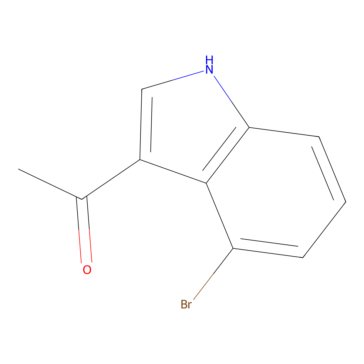 1-(4-bromo-1H-indol-3-yl)ethan-1-one molecular structure, CAS 195874-03-4