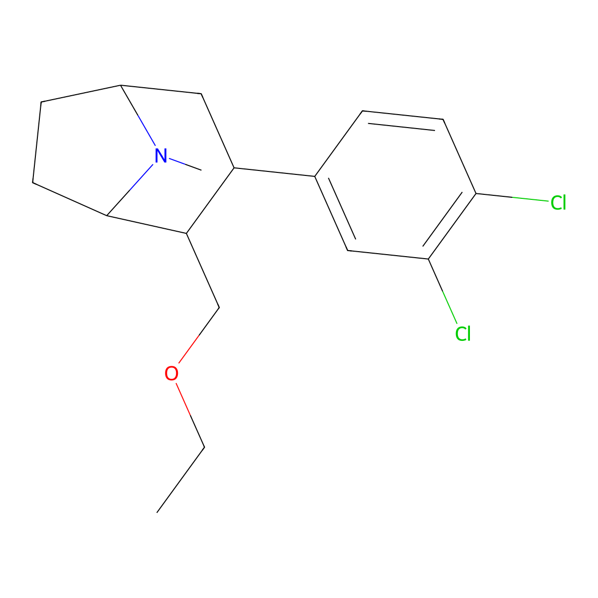 Tesofensine molecular structure, CAS 195875-84-4