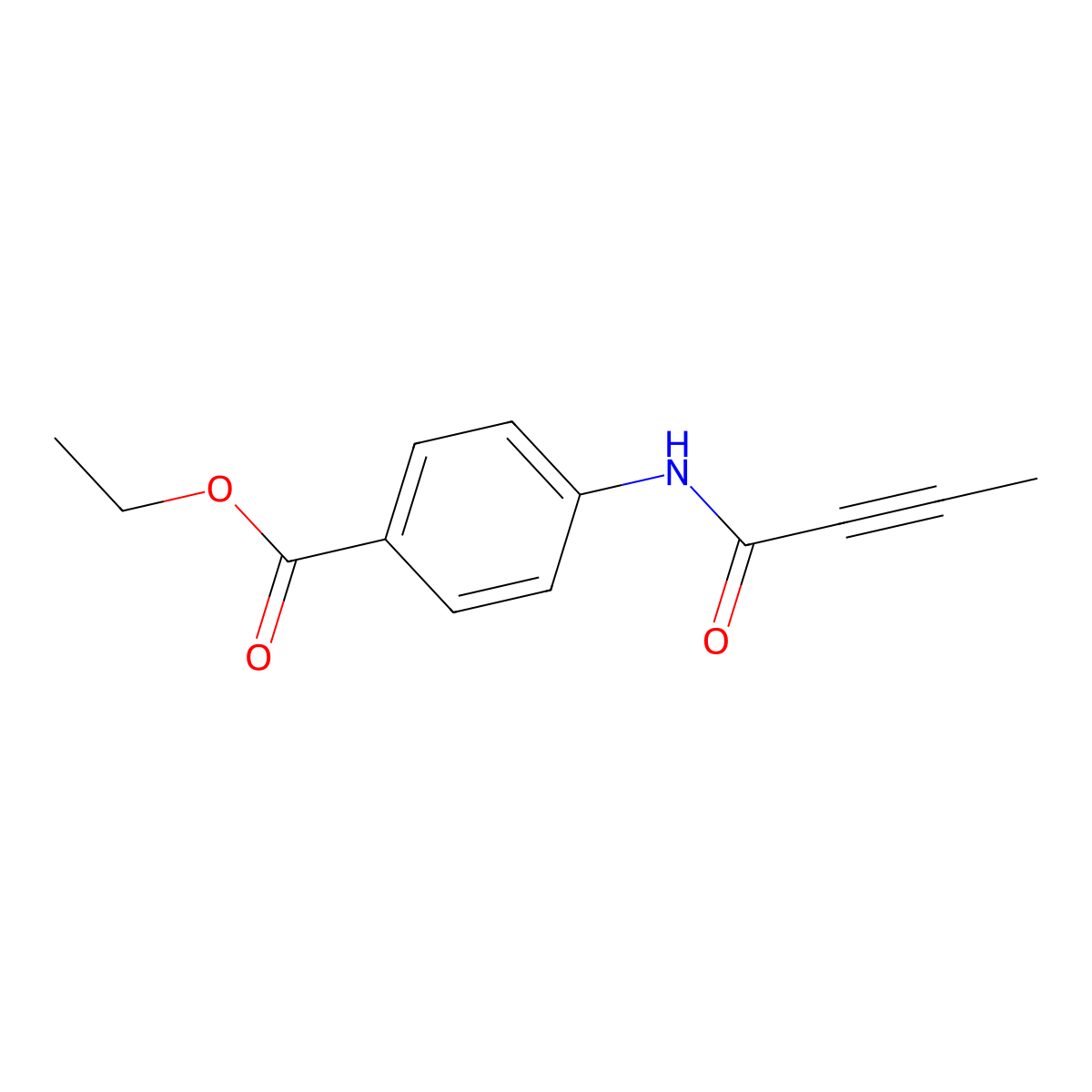 Ethyl 4-(but-2-ynamido)benzoate molecular structure, CAS 1958779-59-3