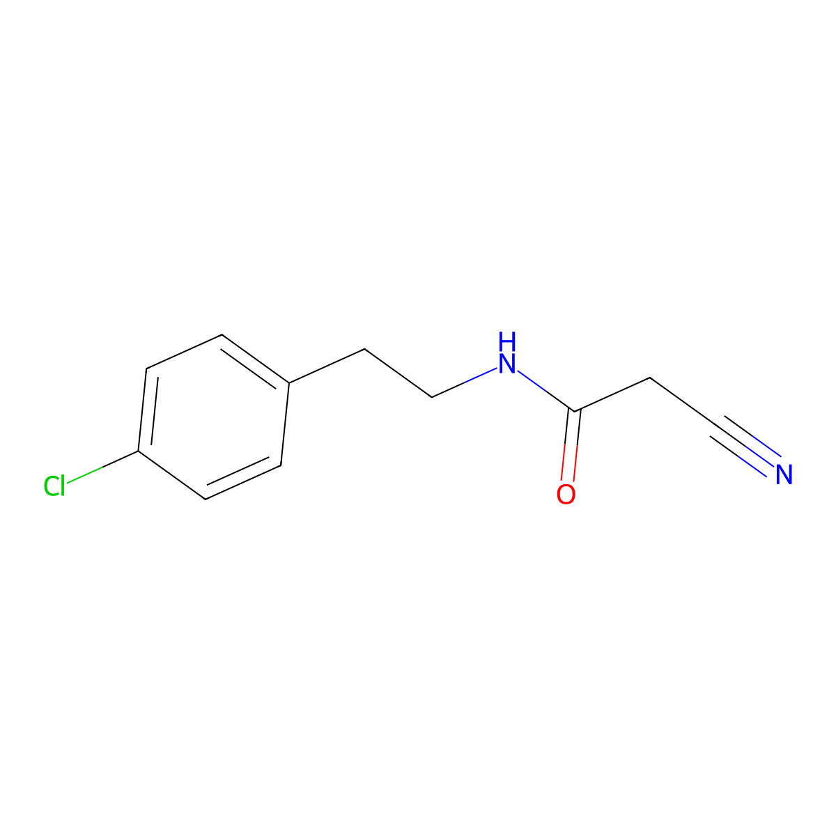 N-[2-(4-chlorophenyl)ethyl]-2-cyanoacetamide molecular structure, CAS 195884-25-4