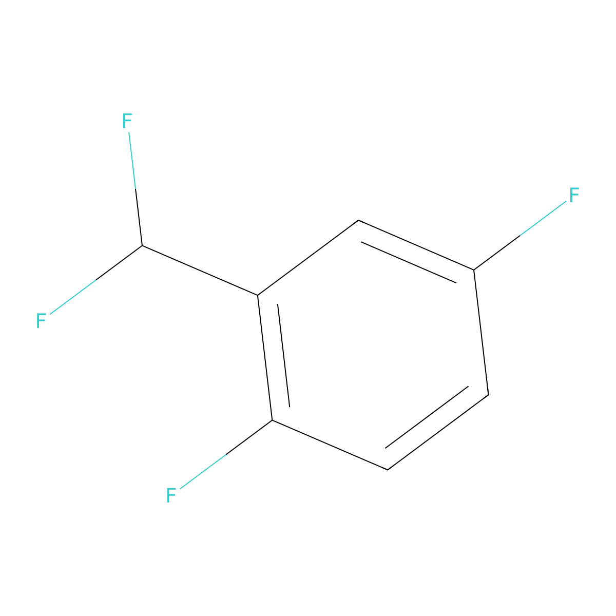 2-(Difluoromethyl)-1,4-difluorobenzene molecular structure, CAS 195886-79-4
